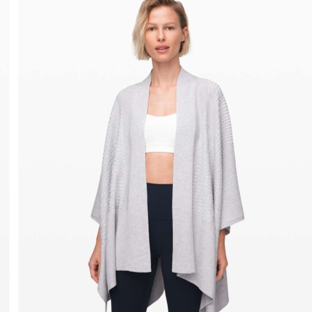 Lululemon Dream Weaver Wrap Heathered Core Ultra Light Grey OS - Picture 3 of 12